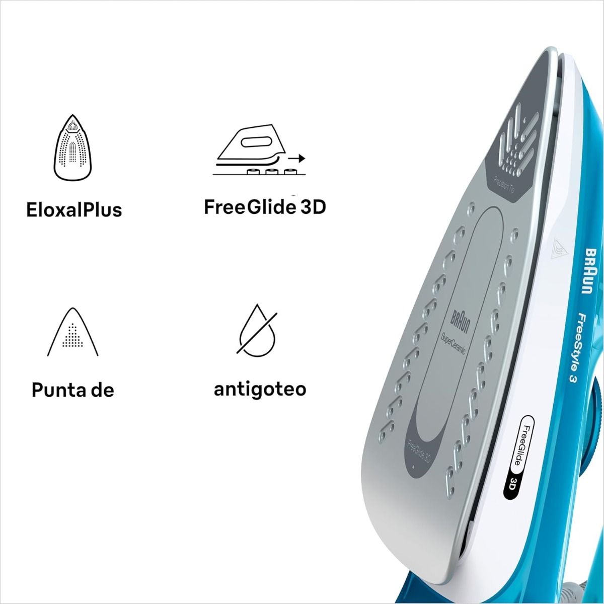 Braun Texstyle 3 Iron  2400 Watt - White/Blue - FI3144BL