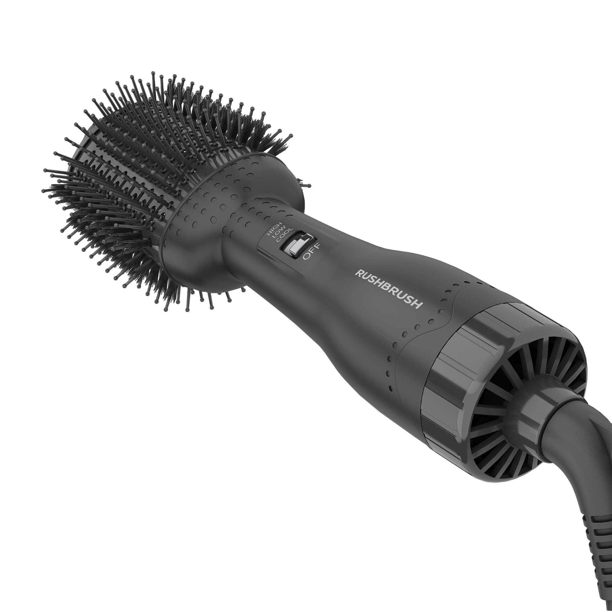 Rush Brush Hair Volumizer Brush, Black, V2 Pro - 1300W