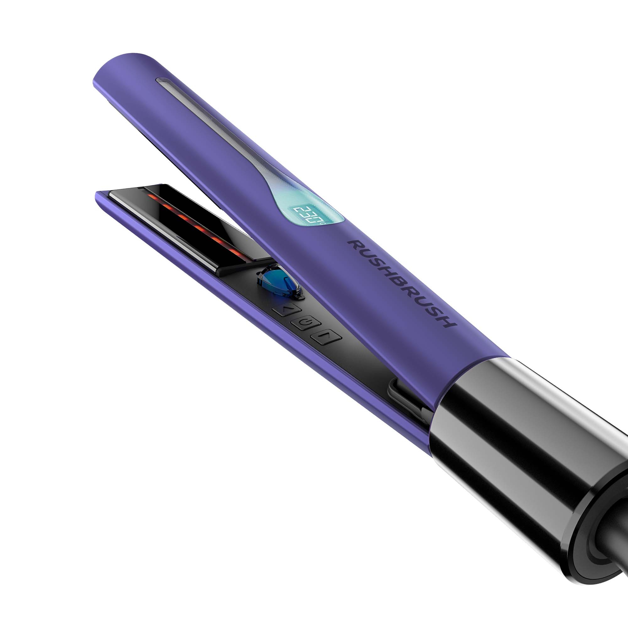 Rush Brush Hair Straightener, Purple - X2 Infra Revolver