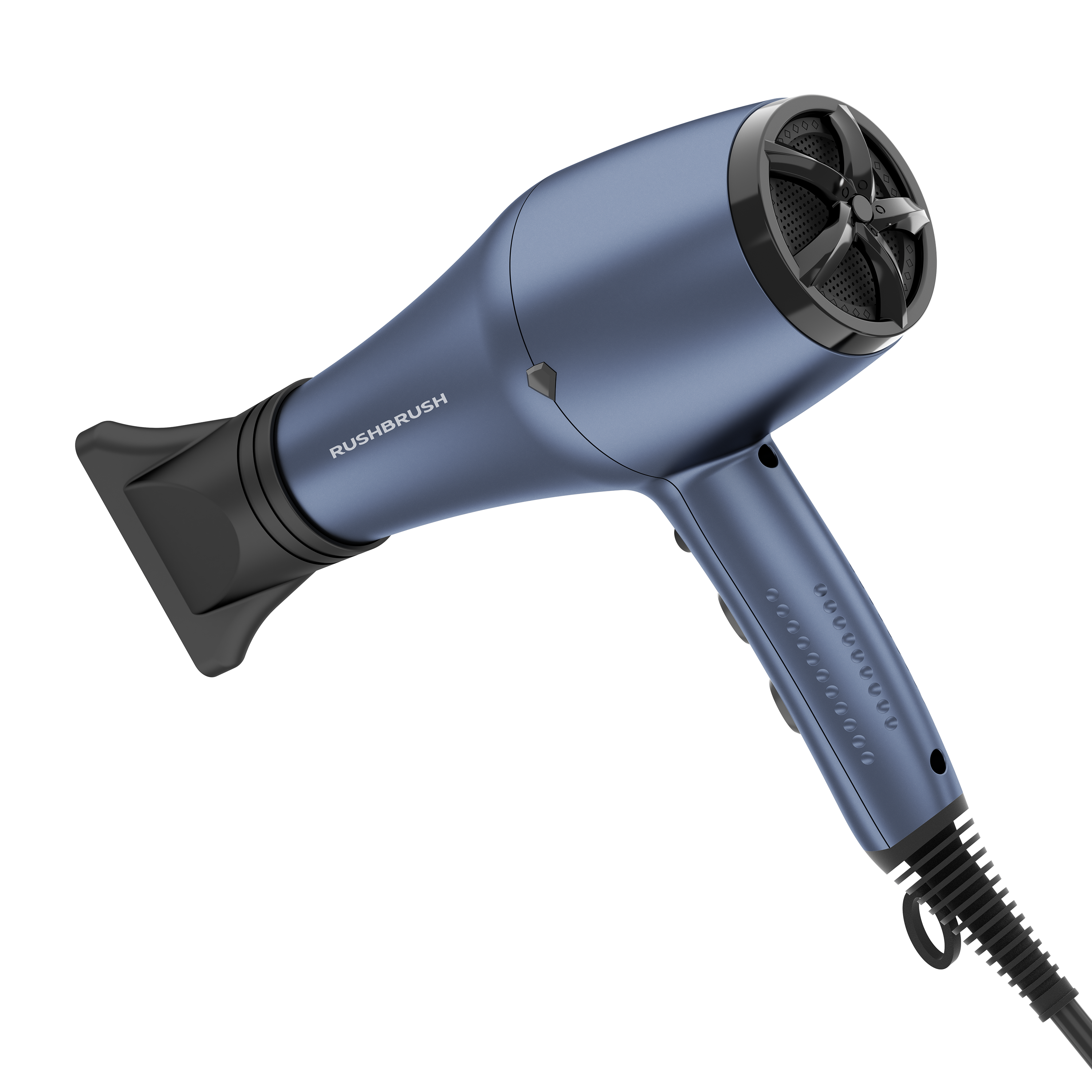 Rush Brush D3 K Hair Dryer with Attachments, 3000 Watt - Navy Blue