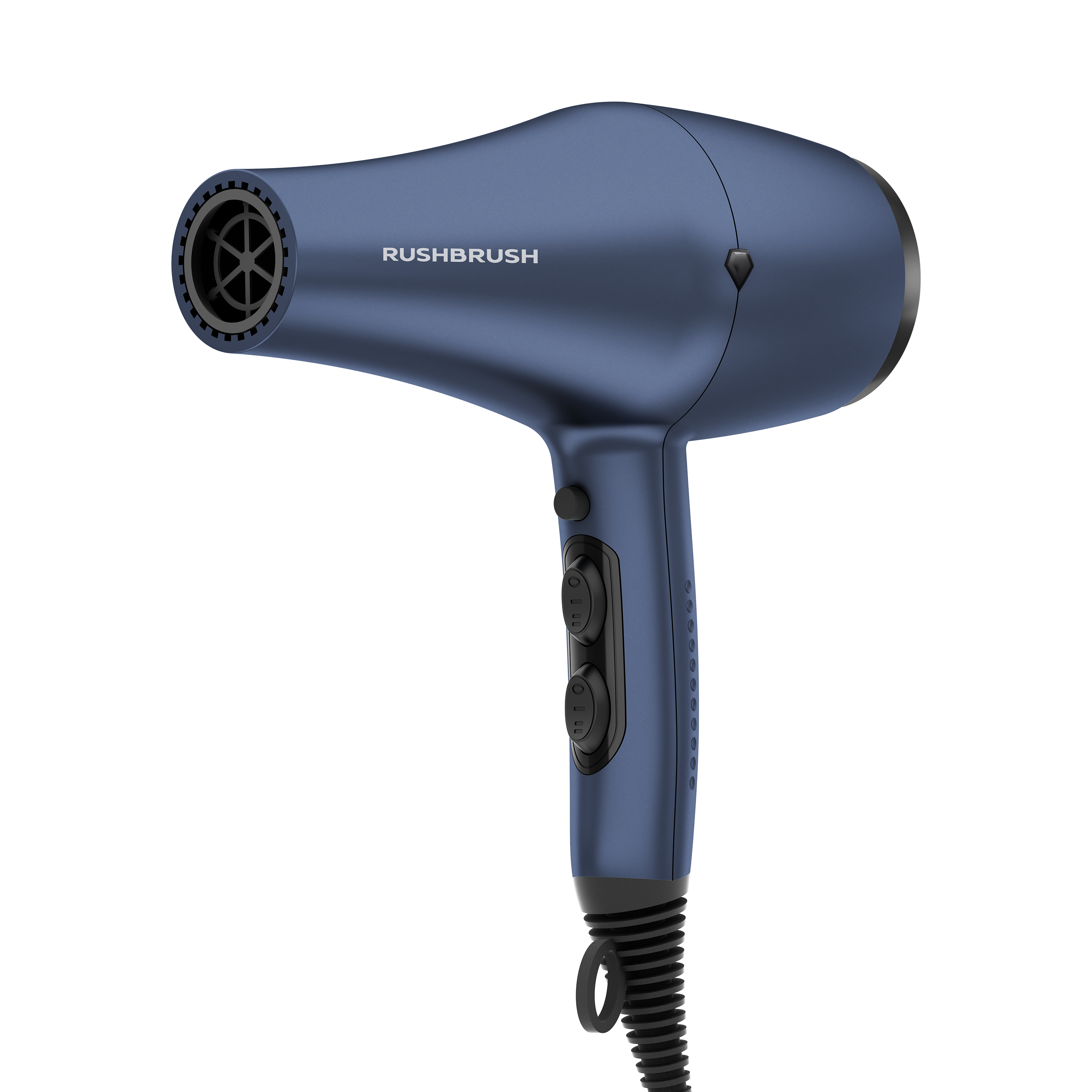 Rush Brush D3 K Hair Dryer with Attachments, 3000 Watt - Navy Blue