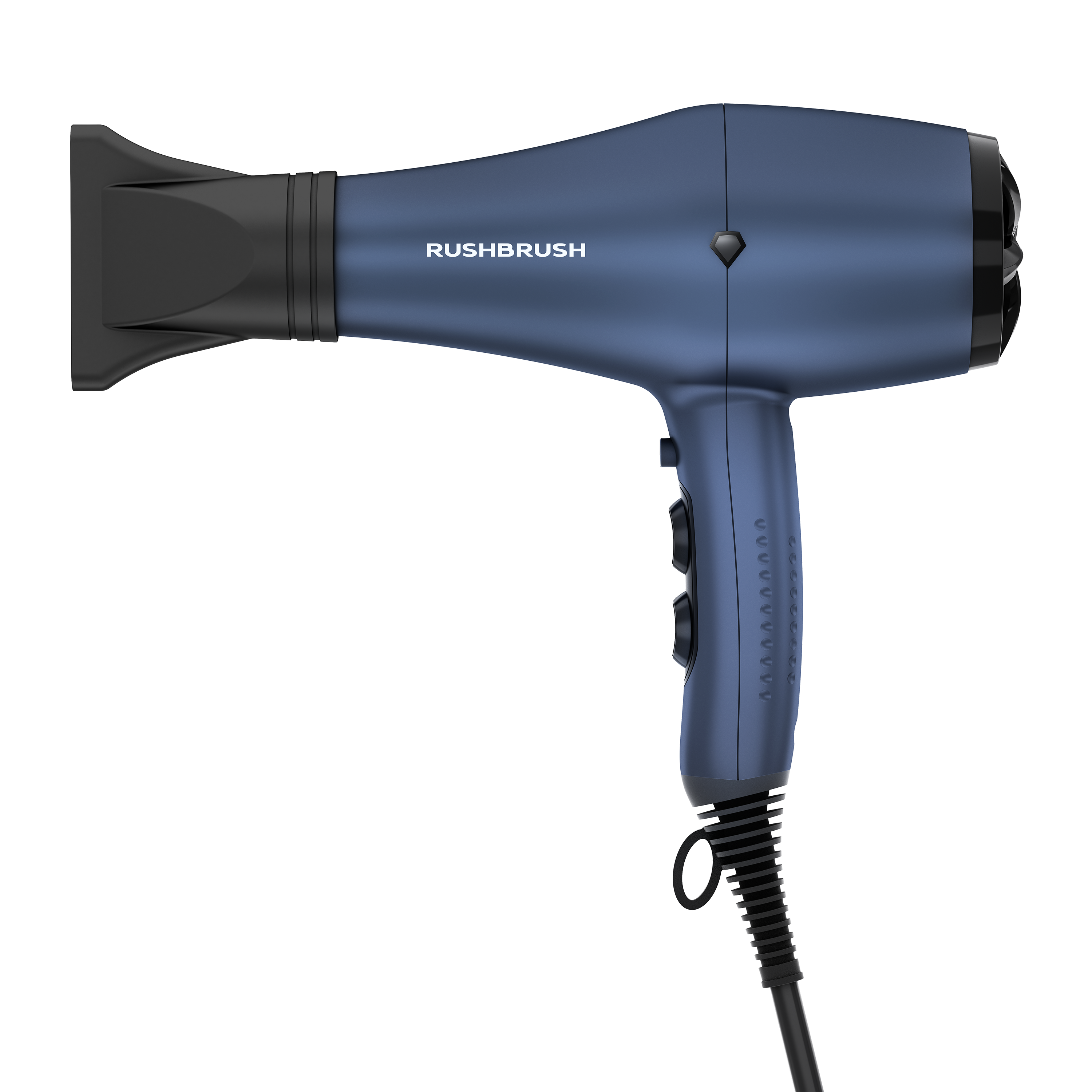 Rush Brush D3 K Hair Dryer with Attachments, 3000 Watt - Navy Blue