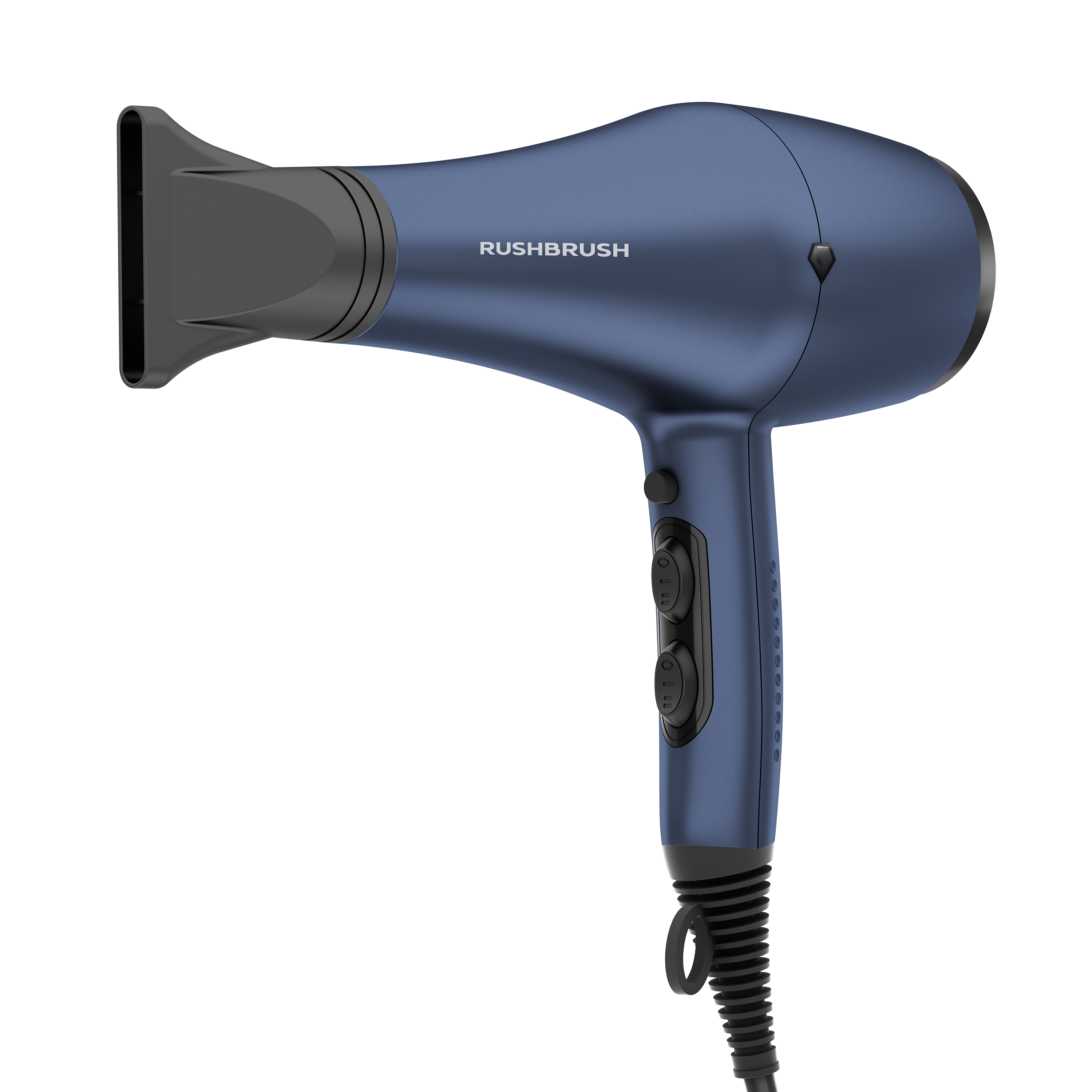 Rush Brush D3 K Hair Dryer with Attachments, 3000 Watt - Navy Blue