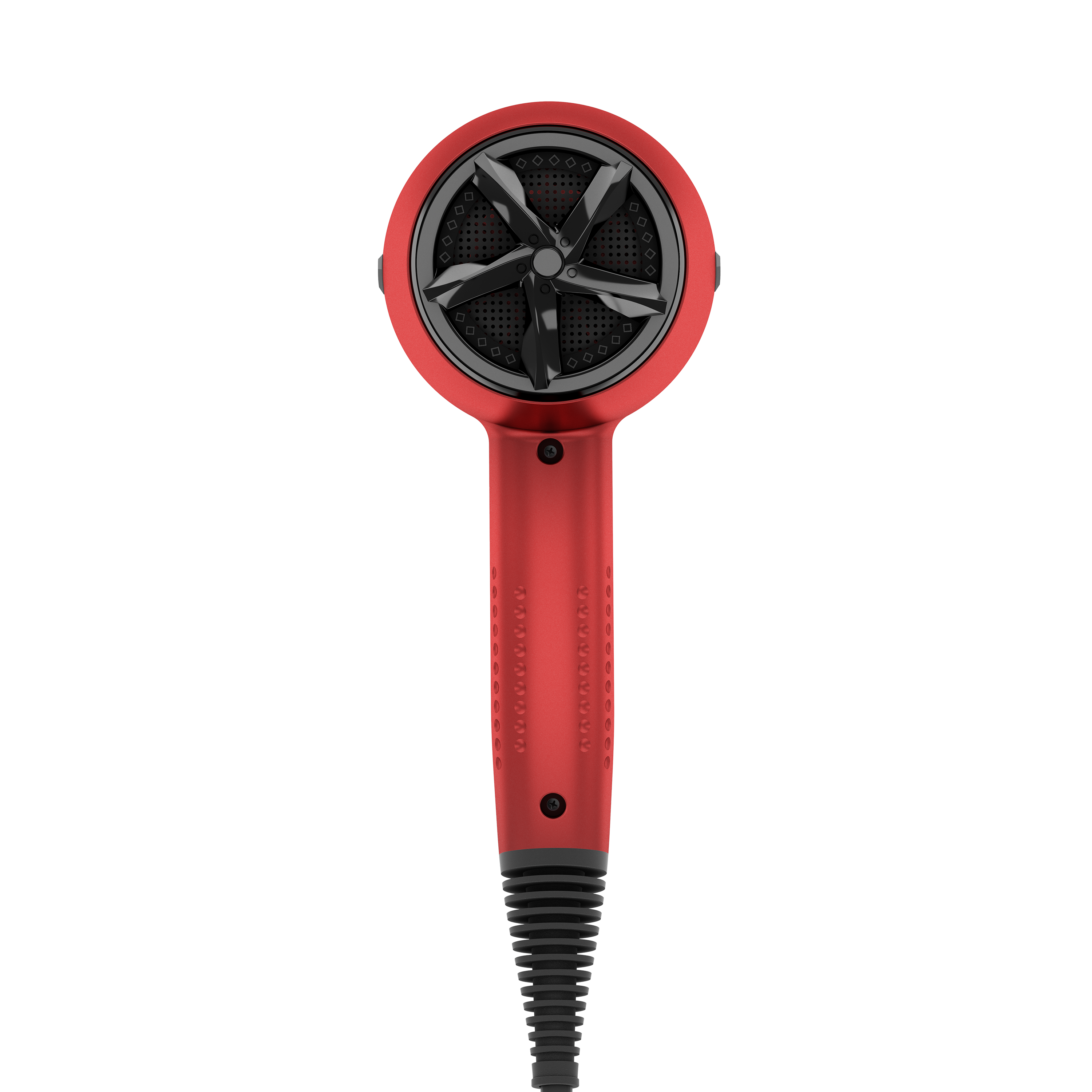 Rush Brush D3 K Hair Dryer with Attachments, 3000 Watt - Red