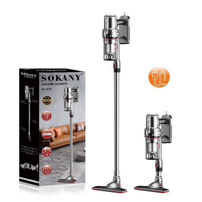 Sokany Vertical Vacuum Cleaner 2000 Watt, Grey - SK-3378