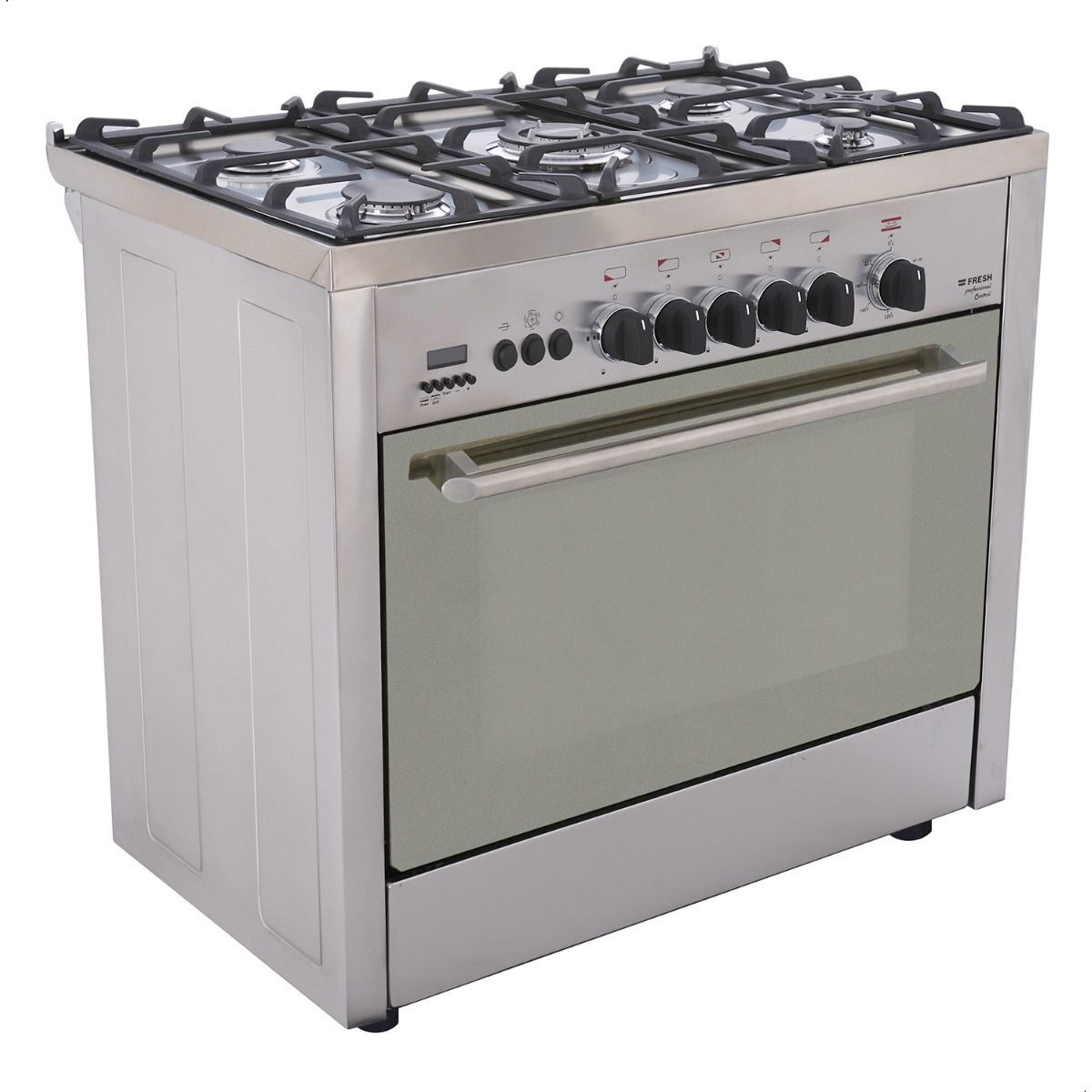 Fresh Professional Gas Cooker, 5 Burners, Stainless Steel - 500015384