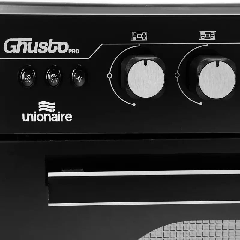 Unionaire Gusto Pro Gas Cooker, 4 Burners, Black - C66SSGC-427-SOF-GUP-AL