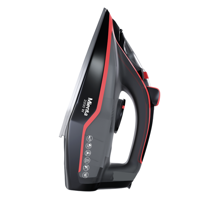 Mienta Steam Iron, 250ML, 2200 Watt, Bkack and Red - SI181438B