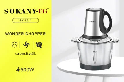 Sokany Chopper and Grinder,800 Watt, Stainless Steel- SK-7011N