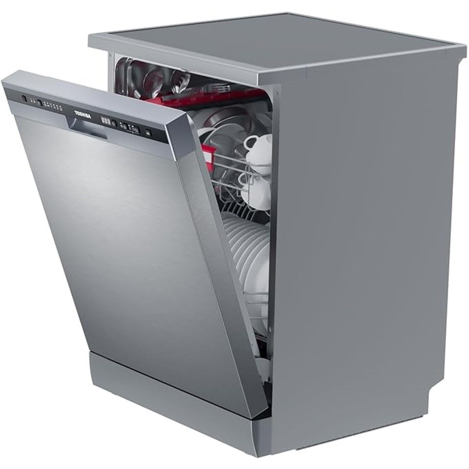 Toshiba Dishwasher, 598 mm, 13 Persons, Silver - DW-13F8AF(SS)