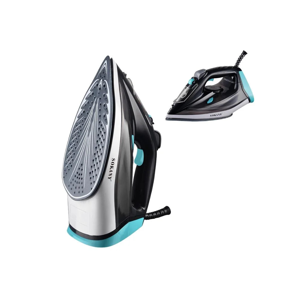 Sokany Steam Iron, 2200 Watt, Black x Blue, SK-2120