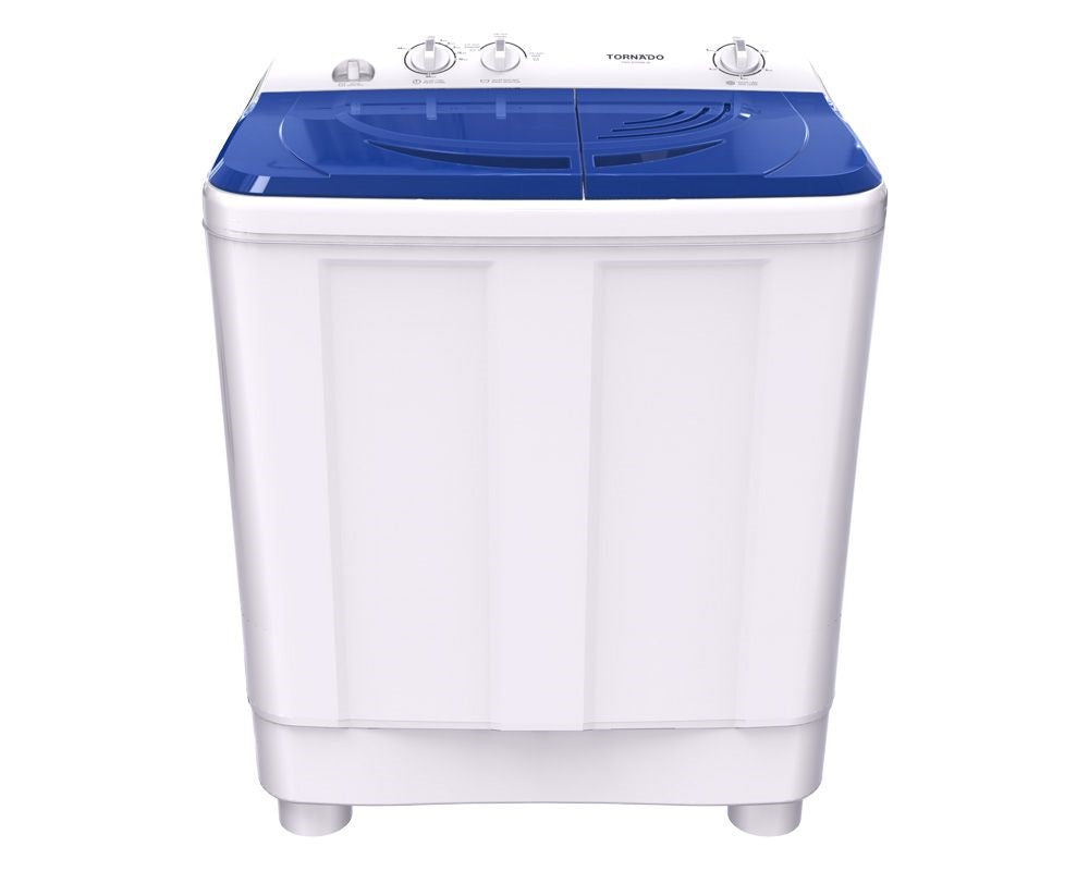 Tornado Top Loading Half Automatic Washing Machine, 10Kg, White and Blue- TWH-Z10DNE-WBL