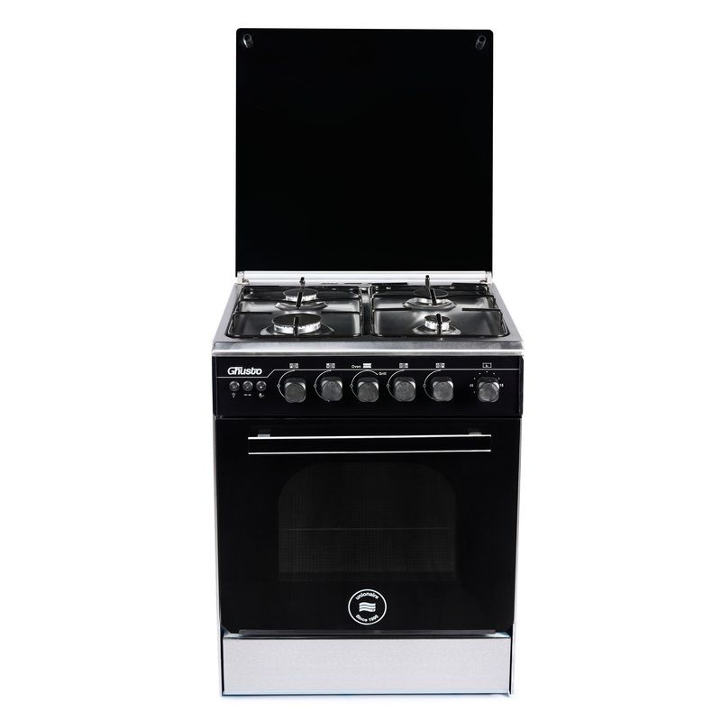 Unionaire Gusto Pro Gas Cooker, 4 Burners, Black - C66SSGC-427-SOF-GUP-AL