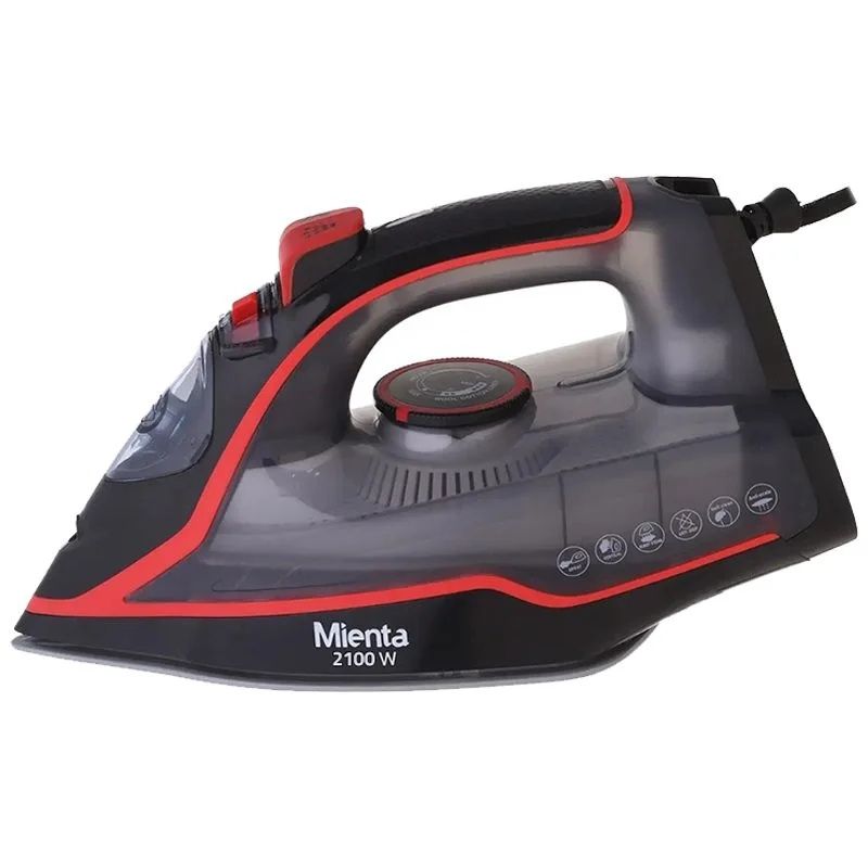 Mienta Steam Iron with Attachments, 250ml, 2100W, Black and Red - SI181438D