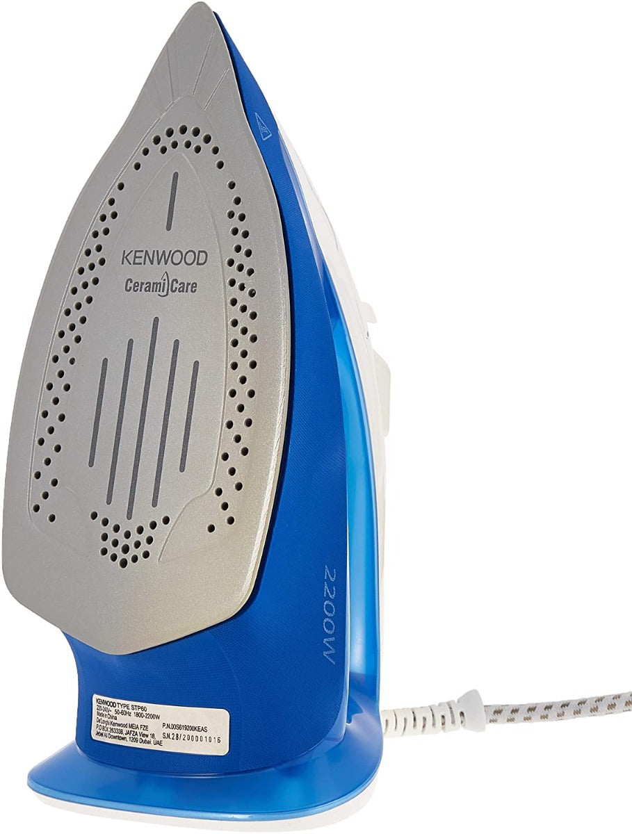 Kenwood Steam Iron, 2200 Watt, White Blue - STP60.000WB