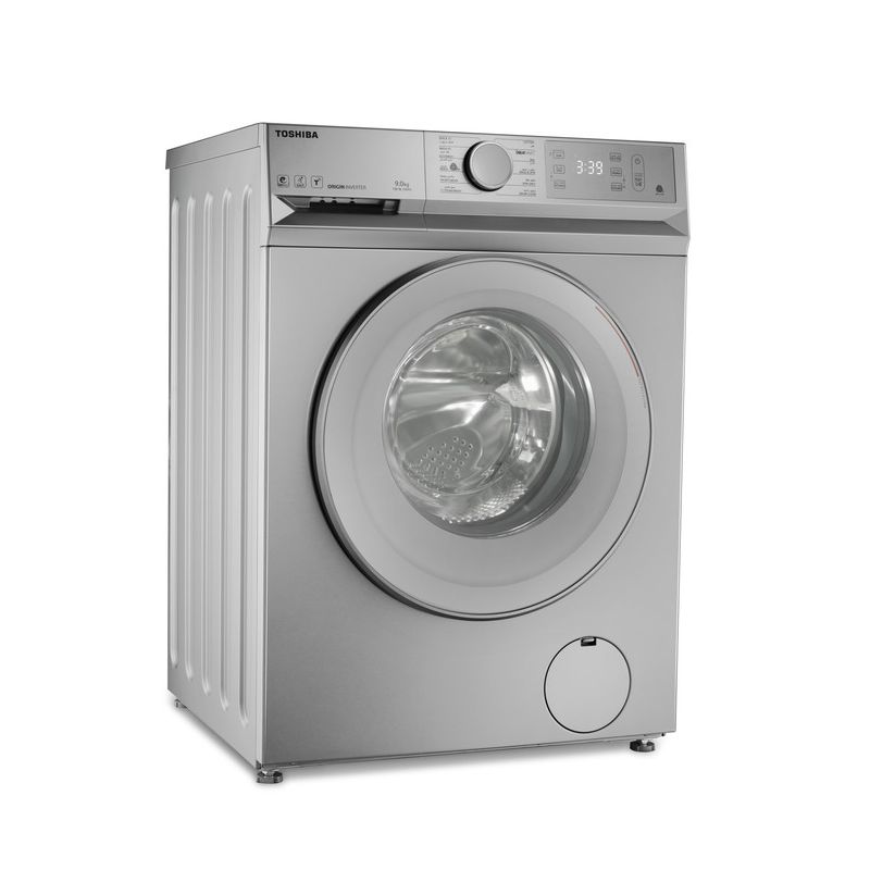 Toshiba Front Load Automatic Washing Machine, 9Kg, Inverter Motor, Silver - TW-BL100A4EG(SS)