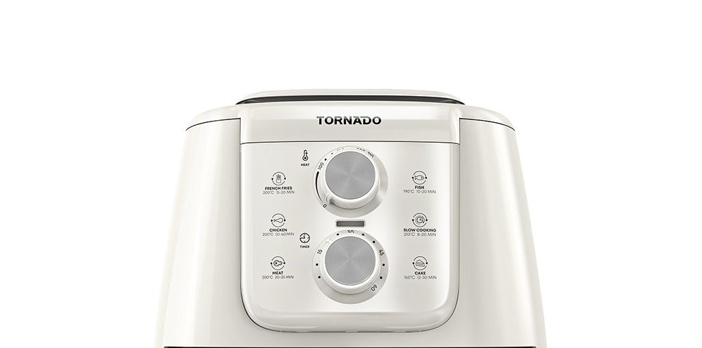 Tornado Air Fryer, 4 Liters, 1550W, Creamy and Silver - THF-1554M-XL-CS