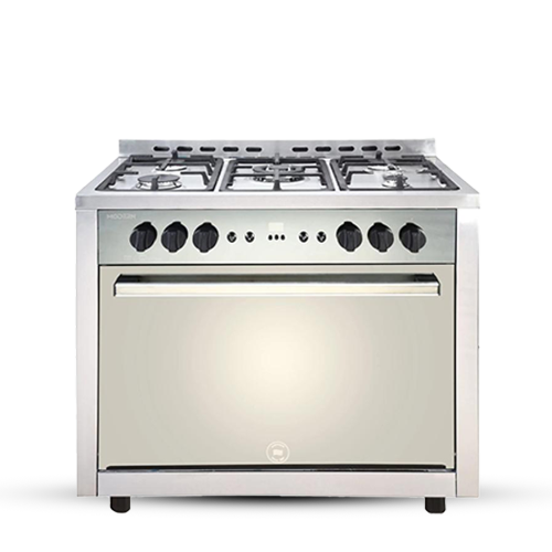 Unionaire Modern Digital Gas Cooker, 5 Burners, 90 cm, Mirror - C69SSGC319IDSFMD2WAL