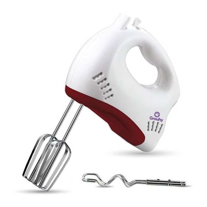 Grouhy Hand Mixer 400 Watt, 4 Speeds, Turbo Speed, Multi Color GHM400W