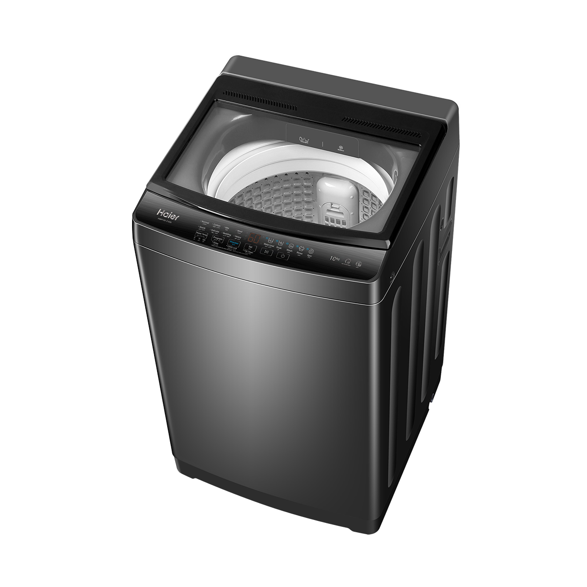 Haier Top Loading Washing Machine, 10kg - Dark Silver - HWM100-316S6