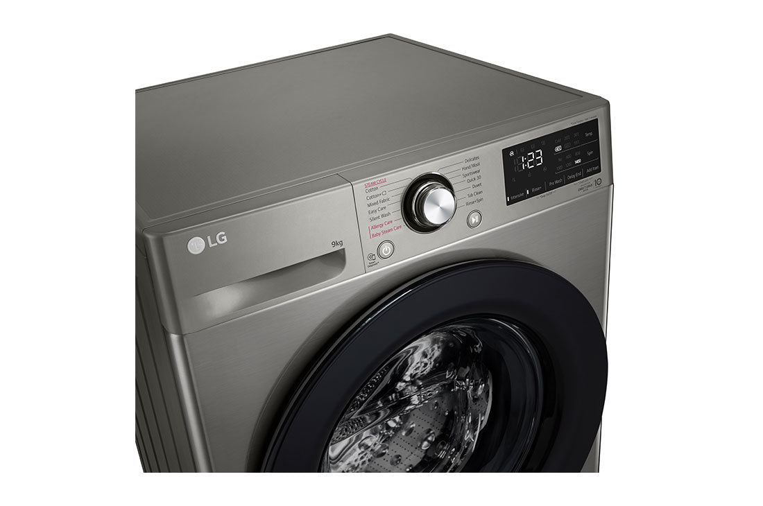 LG Vivace Pro Front Load Automatic Washing Machine, 9 KG, Black Steel - F4R3VYG6P