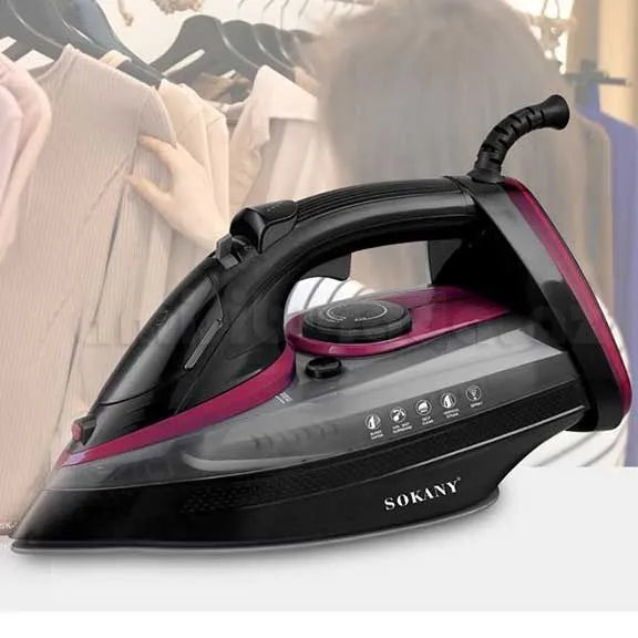 Sokany Steam Iron, 2400 Watt, Black Purple - SK-11012