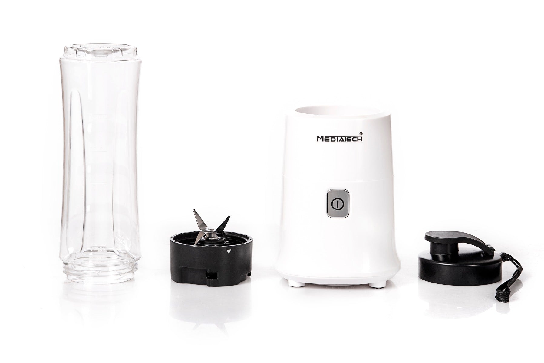 Media Tech Mini Blender, 600 ml, 250 Watt, White - MT-X04