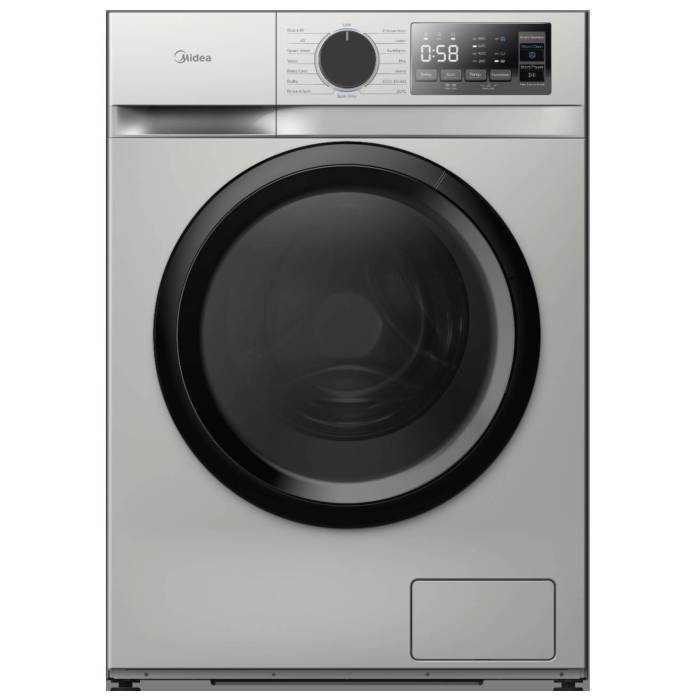 Midea 7KG Front Load Inverter Washing Machine, Silver - MFN09W70B/S