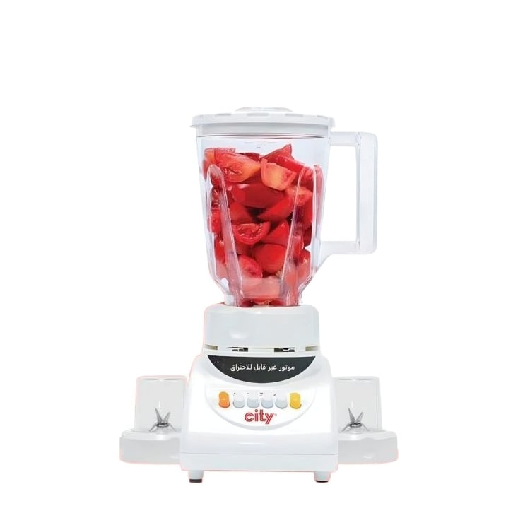 City Countertop Blender, 1.5 Liter, 500 Watt, White - HMA-1022