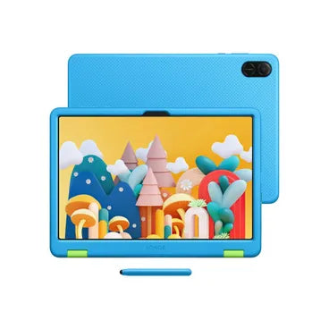 تابلت هونر Pad X8a Kids Edition، بسعة 128 جيجابايت، 4 جيجا رام، واي فاي - رمادي مع جراب ازرق و قلم