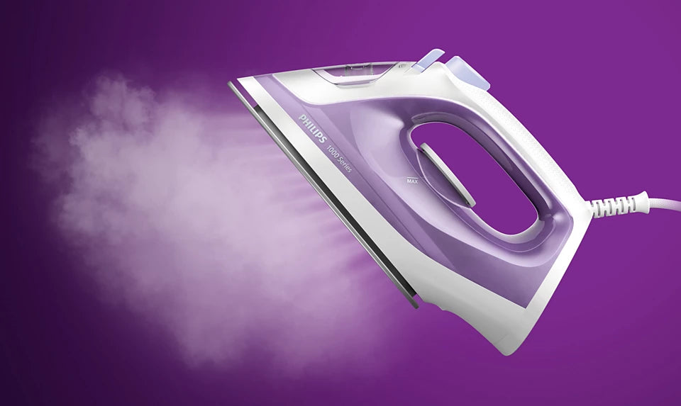 Philips Steam Iron 1800 Watt Ceramic, Violet × White - DST1020/36