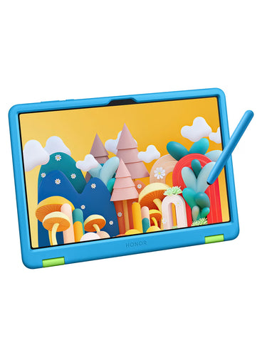 Honor Pad X8a Kids Edition Tablet, 128GB, 4GB RAM, Wi-Fi Only - Space Grey With Blue Cover And Pen